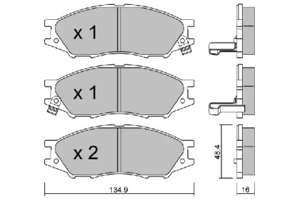 Тормозные колодки AISIN для NISSAN ALMERA II Hatchback (N16) 1.5 dCi